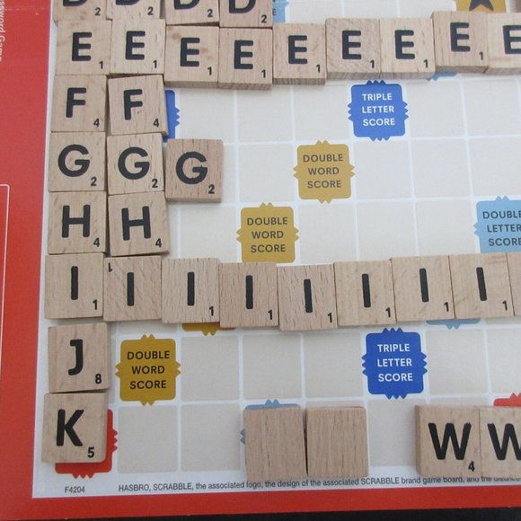 Scrabble Game Replacement Pieces Parts ~ 95 Wood Tiles - Black Bag Clean Cond. - Picture 3 of 7